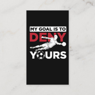 Soccer Goalkeeper wil je motivatie ontkennen Visitekaartje