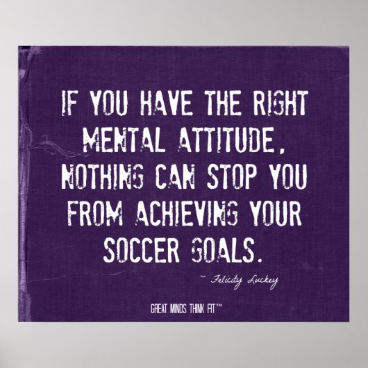 Soccer Goals en Attitude Poster Paars Denim 006 (Voorkant)