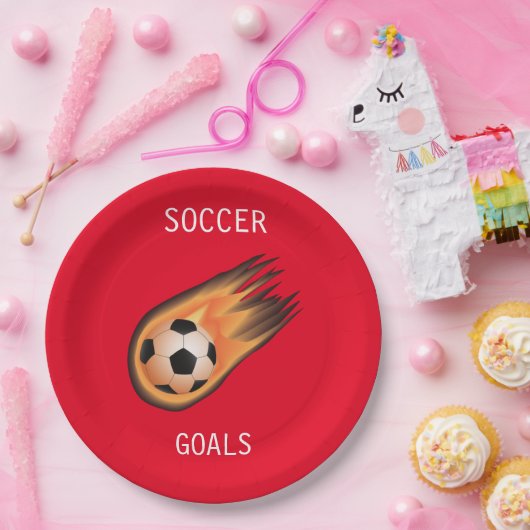 SOCCER "GOALS"-papieren borden. Papieren Bordje (Feest)