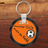  Soccer Goodie Bag Ideeën, UW KLEUREN Sleutelhanger (Voorkant)