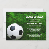 Soccer Graduation Party Aankondiging Uitnodigingen