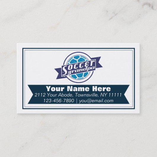 Soccer Grandpa Visitekaartjes (Voorkant)