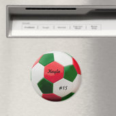 Soccer Green en Red Magnet (Insitu (Vaatwasser))