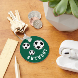 Soccer Green Kids Back to School Sleutelhanger