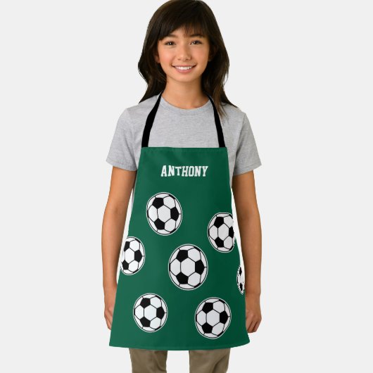 Soccer Green Personalised Kids Back to School Schort (Insitu)