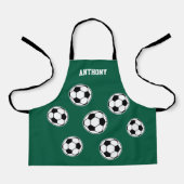 Soccer Green Personalised Kids Back to School Schort (Voorkant)