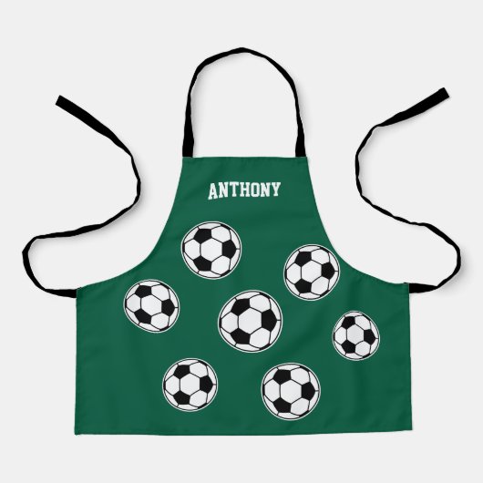 Soccer Green Personalised Kids Back to School Schort (Voorkant)