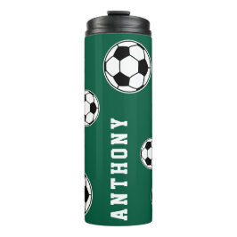 Soccer Green Personalised Kids Back to School Thermosbeker