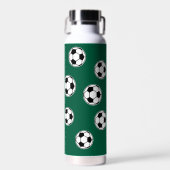 Soccer Green Personalised Kids Back to School Waterfles (Voorkant)