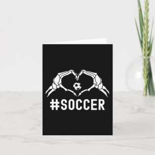 Soccer Halloween Skeleton Heart Sports Pride Kaart