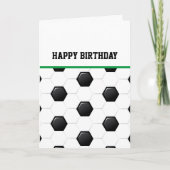 Soccer Happy Birthday Folded Wenskaart Kaart (Voorkant)
