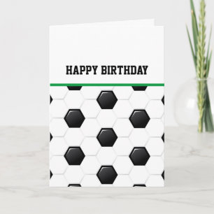 Soccer Happy Birthday Folded Wenskaart Kaart