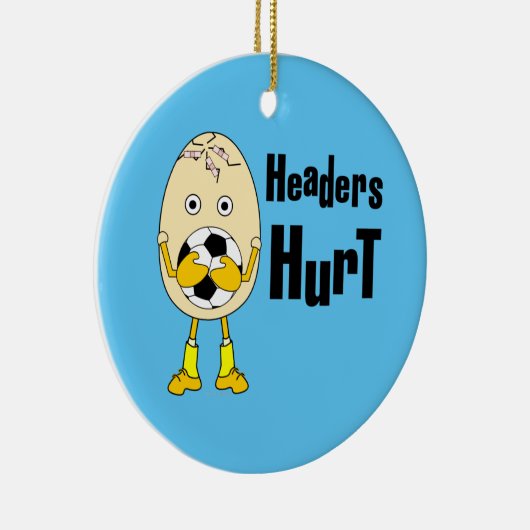 Soccer Headers Hurt Keramisch Ornament (Rechts)