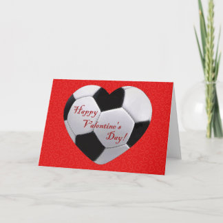 Soccer Heart Happy Valentijnse Wenskaart Feestdagen Kaart
