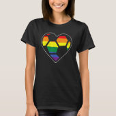 Soccer Heart Sport Lgbetq Rainbow Gay Pride Ally T-shirt (Voorkant)