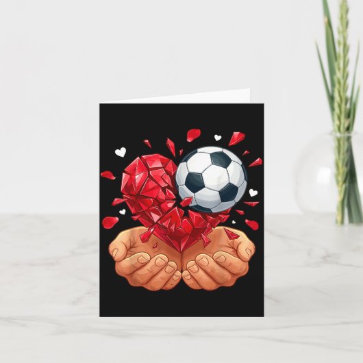 Soccer Heart Valentines Day  Kaart (Voorkant)
