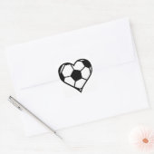 Soccer Heart Vierkante Sticker (Envelop)