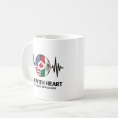 Soccer Heartbeat USA Canada Mexico 2026 Koffiemok (Voorkant links)