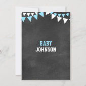 SOCCER Het is een Jongen Baby shower Chalkboard Bl Kaart (Achterkant)