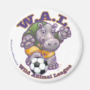 Soccer Hippo Magnets Magneet