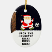 Soccer Holiday Gift Keramisch Ornament (Voorkant)