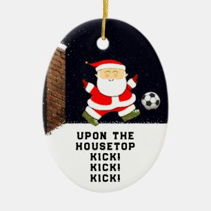 Soccer Holiday Gift Keramisch Ornament