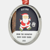 Soccer Holiday Gift Metalen Ornament (Links)
