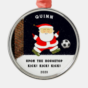 Soccer Holiday Gift Metalen Ornament