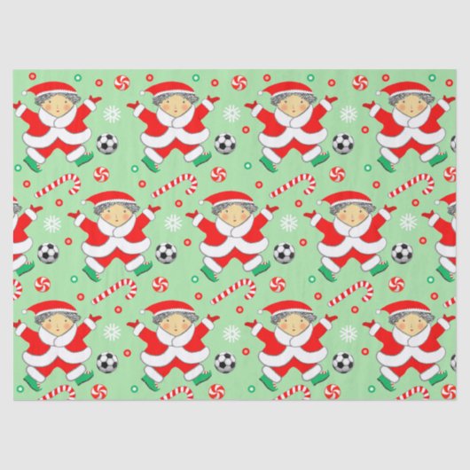 Soccer Holiday Gift Tissuepapier (Voorkant)
