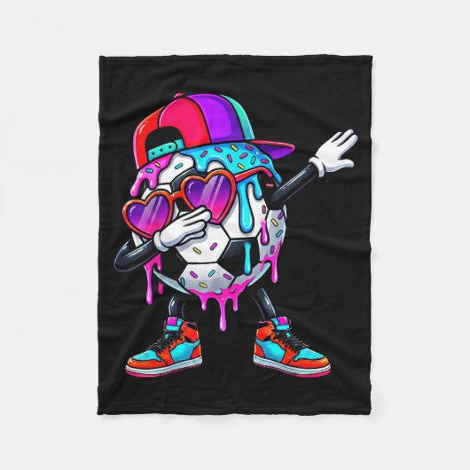 Soccer Ice Cream Drip Dabbing Sprinkles Srts Boys  Fleece Deken (Voorkant)