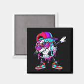 Soccer Ice Cream Drip Dabbing Sprinkles Srts Boys  Magneet (Voorkant / Achterkant)