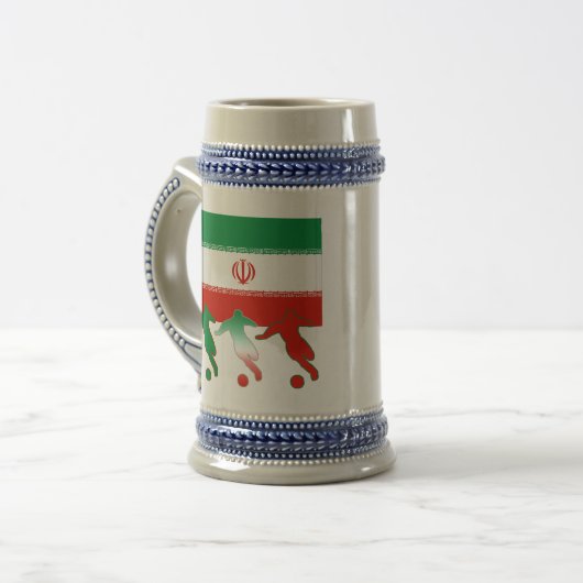 Soccer Iran Stein Bierpul (Voorkant links)
