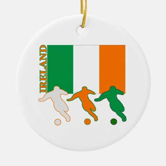 Soccer Ireland Keramisch Ornament (Voorkant)