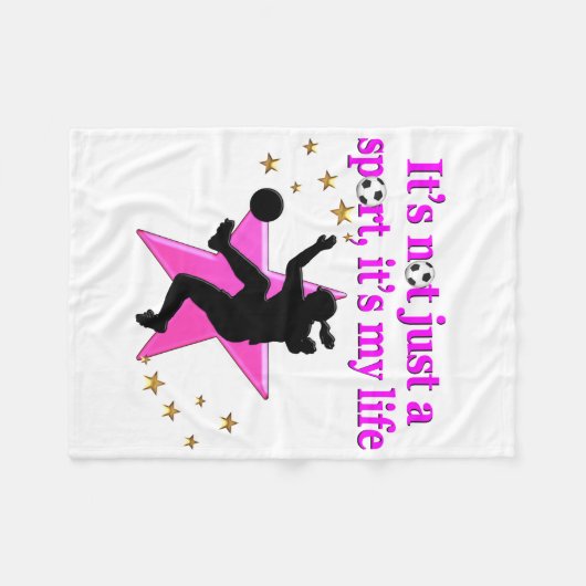 SOCCER IS MIJN LEVEN FLEECE DEKEN (Voorkant (Horizontaal))