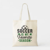 Soccer Is My Favorite Season Tote Bag (Achterkant)