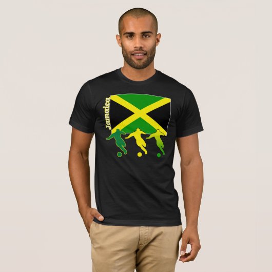 Soccer Jamaica Dark T-Shirt (Voorkant volledig)