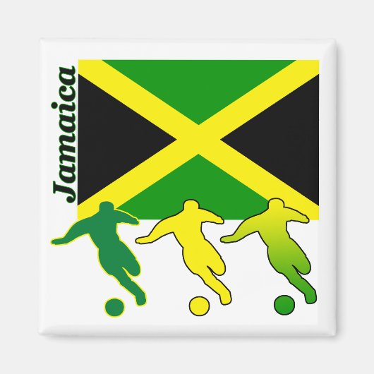 Soccer Jamaica Magneet (Voorkant)
