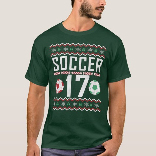Soccer Jersey 17 Ugly KerstSweater T-shirt (Voorkant)