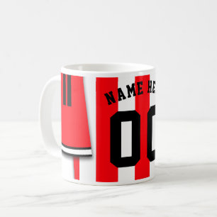  Soccer Jersey Mok, Rode Stripes Koffiemok