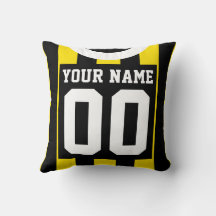Soccer Jersey naam & nummer zwart & geel