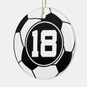 Soccer Jersey Nummer 18 Gift Idea Keramisch Ornament (Links)