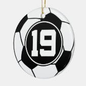 Soccer Jersey Nummer 19 Gift Idea Keramisch Ornament (Links)