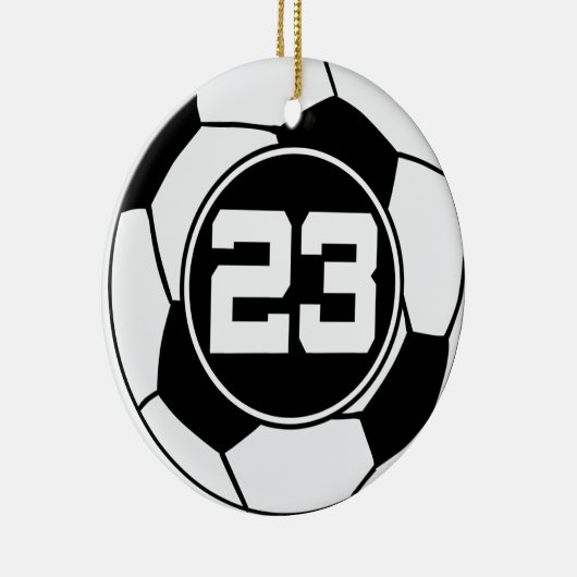 Soccer Jersey nummer 23 Gift Idea Keramisch Ornament (Rechts)