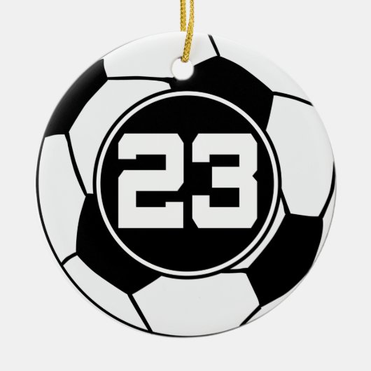 Soccer Jersey nummer 23 Gift Idea Keramisch Ornament (Voorkant)