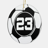 Soccer Jersey nummer 23 Gift Idea Keramisch Ornament (Links)