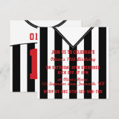 Soccer Jersey Thema Party nodigt uit tot Sjabloon, Kaart (Voorkant / Achterkant)