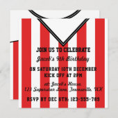 Soccer Jersey Thema Party nodigt uit tot Sjabloon, Kaart (Voorkant / Achterkant)