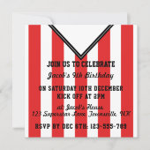 Soccer Jersey Thema Party nodigt uit tot Sjabloon, Kaart (Voorkant)