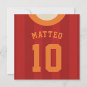 Soccer Jersey Thema Party nodigt uit tot Sjabloon, Kaart (Achterkant)