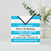 Soccer Jersey Thved Party Invites Sjabloon, Blue Kaart (Staand voorkant)